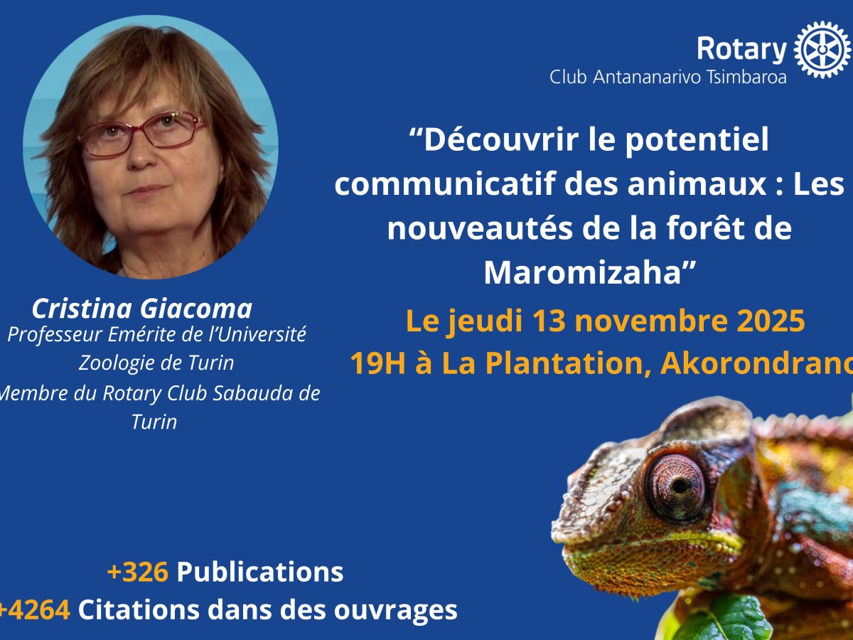 Conférence Pr Giacoma C. –  Le potentiel communicatif des animaux de Maromizaha