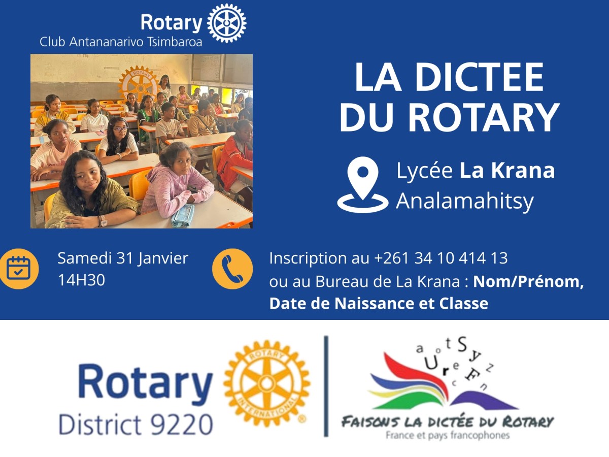 Dictée du Rotary – Tsimbaroa