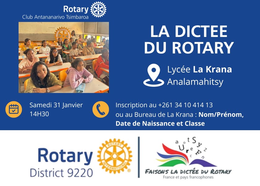 Dictée du Rotary – Tsimbaroa